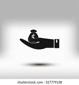money in hand icon