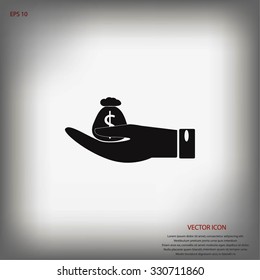 money in hand icon