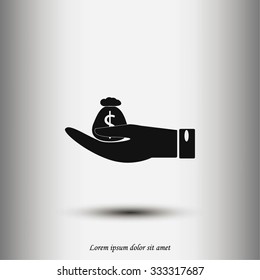 money in hand icon