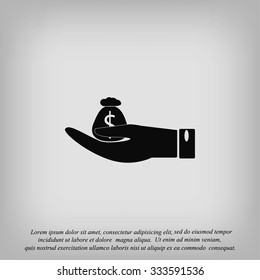 money in hand icon