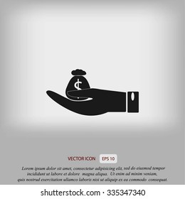 money in hand icon