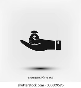 money in hand icon