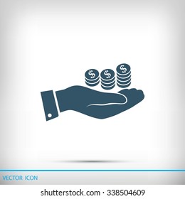  money in hand icon