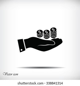  money in hand icon