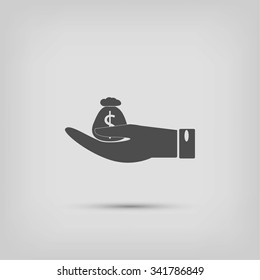 money in hand icon