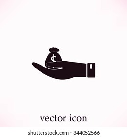 money in hand icon