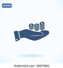  money in hand icon