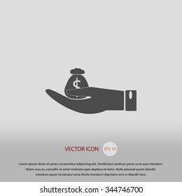 money in hand icon