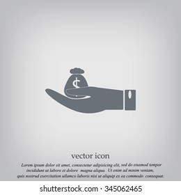 money in hand icon