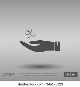  money in hand icon