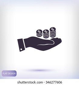  money in hand icon