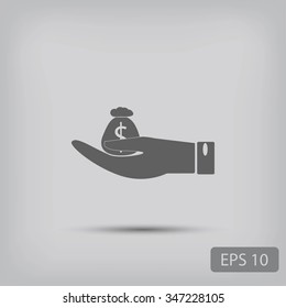 money in hand icon