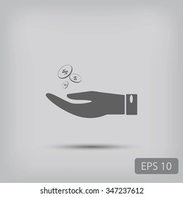  money in hand icon