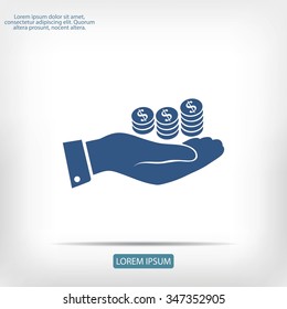  money in hand icon