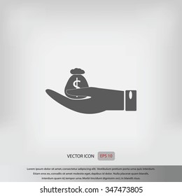 money in hand icon