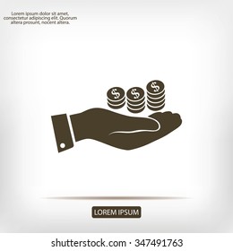  money in hand icon