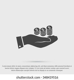  money in hand icon
