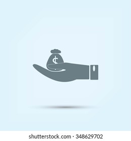 money in hand icon