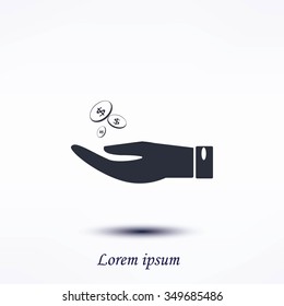  money in hand icon