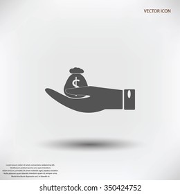 money in hand icon