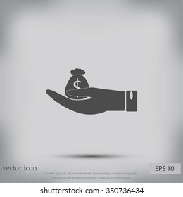 money in hand icon