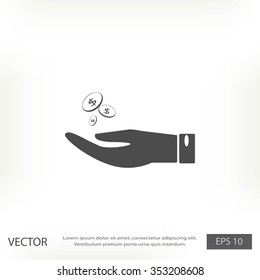  money in hand icon