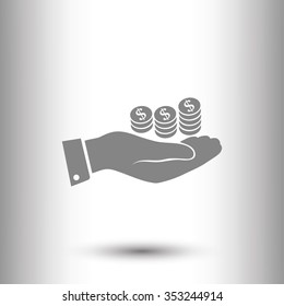 money in hand icon