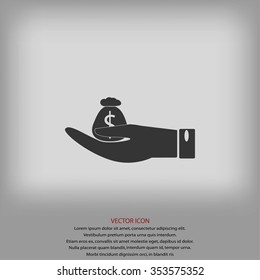 money in hand icon