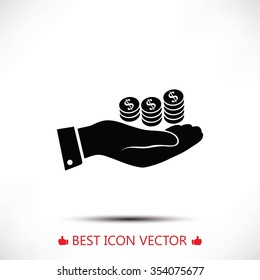  money in hand icon