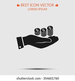  money in hand icon