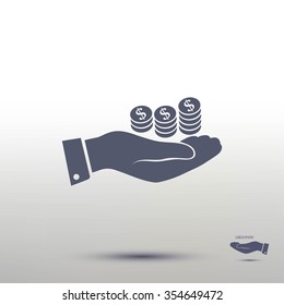  money in hand icon