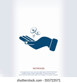  money in hand icon