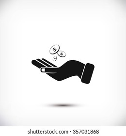 money in hand icon