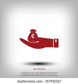money in hand icon