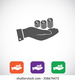  money in hand icon