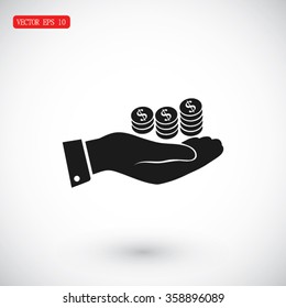 money in hand icon