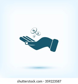  money in hand icon