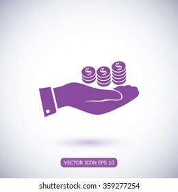  money in hand icon
