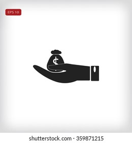 money in hand icon