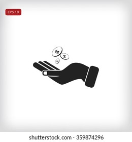  money in hand icon