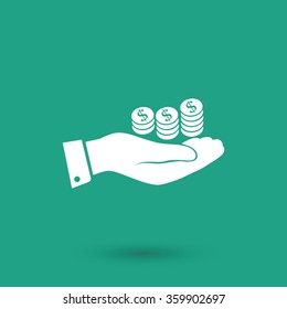  money in hand icon