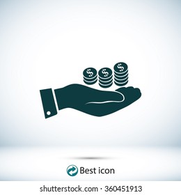  money in hand icon
