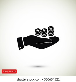 money in hand icon