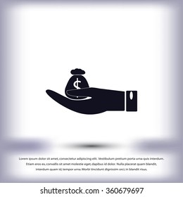 money in hand icon