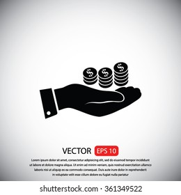  money in hand icon