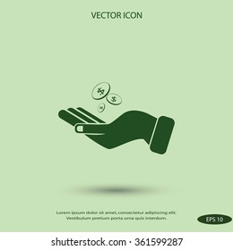  money in hand icon