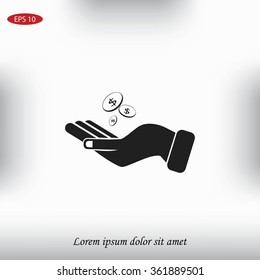  money in hand icon