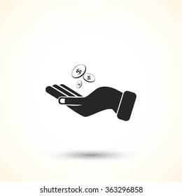  money in hand icon