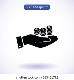  money in hand icon