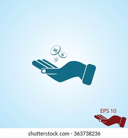  money in hand icon